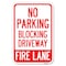 Signmission No Blocking Driveway Fire Lane Heavy-Gauge Aluminum Sign, 12" x 18", A-1218-23852 A-1218-23852 - alternate 1